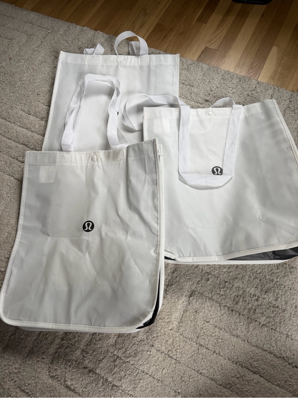 lululemon athletica White larger size Reusable Tote Bags (3-Pack)